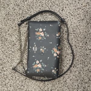 Beautiful Black Bouquet Crossbody Bag